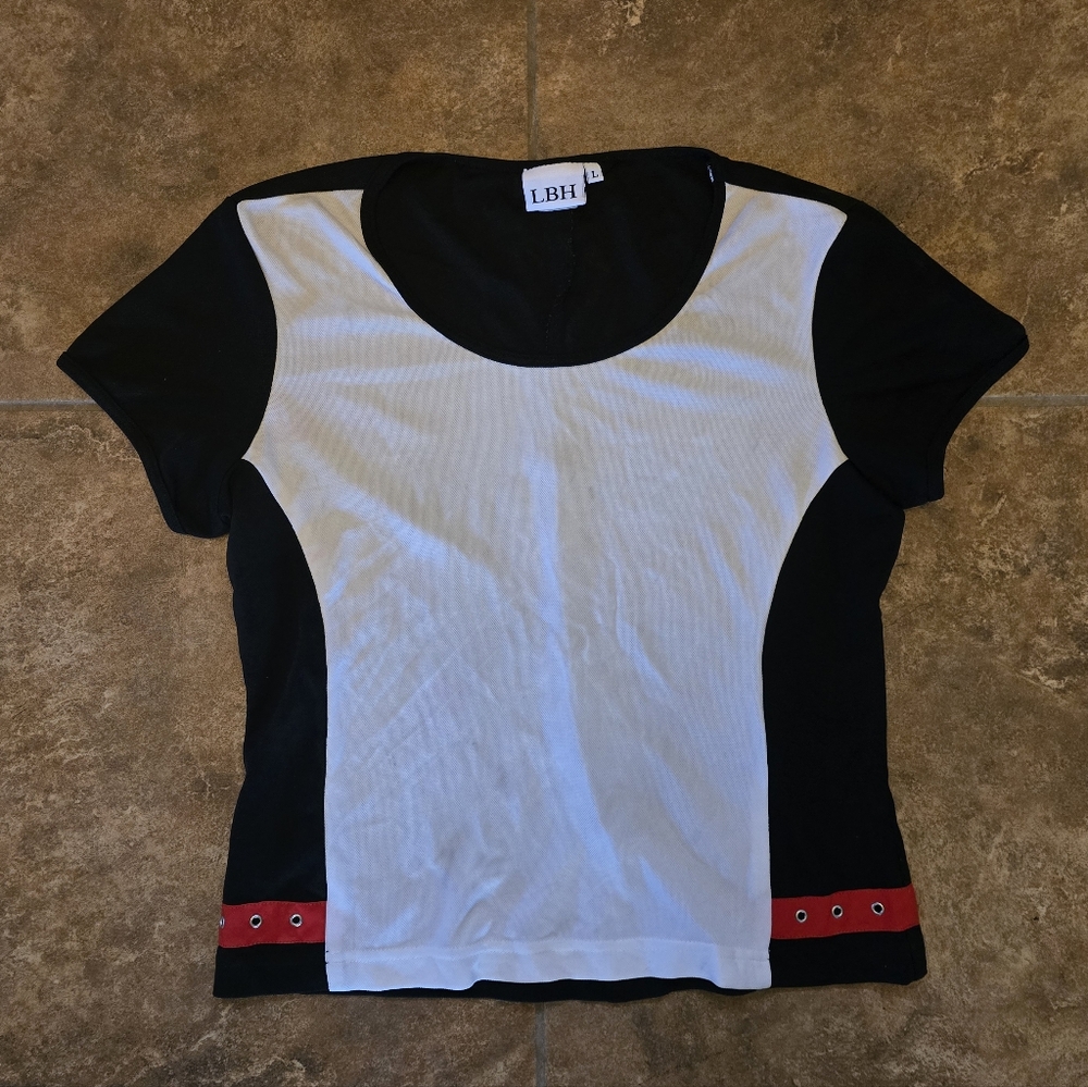 Black White Colorblock LBH Short Sleeve